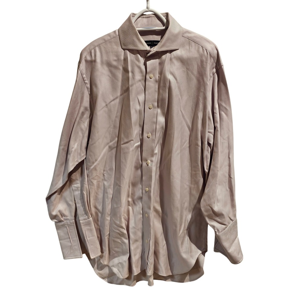Robert Talbott Mens Dress Shirt 16.5 33 Pink Stripe‎ Classic Fit Formal